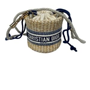 CHRISTIAN DIOR Beauty VIP Mini Straw Bucket Bag